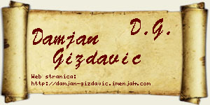 Damjan Gizdavić vizit kartica